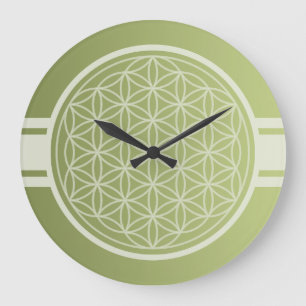 Reloj Redondo Grande COLOREE SOLAMENTE el verde verde oliva de las pend