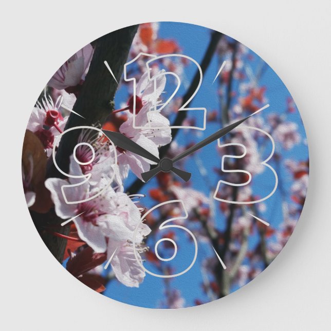 Reloj Redondo Grande Colores de primavera (Anverso)