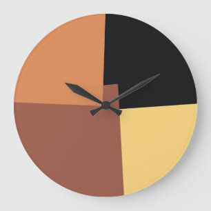 Reloj Redondo Grande Colores Geométricos Modernos Retro #6