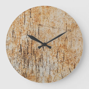 Reloj Redondo Grande Colores rústicos entrelazados en textura metalizad