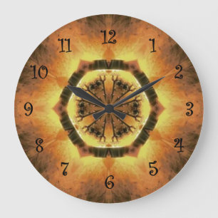 Reloj Redondo Grande Colores toscanos ~ Oro, Russet, Blanco 74