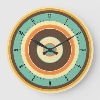 Reloj Redondo Grande Colorful Concentric Circles 02
