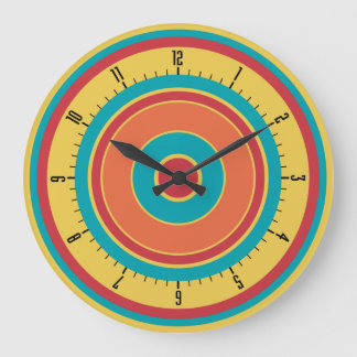 Reloj Redondo Grande Colorful Concentric Circles 05