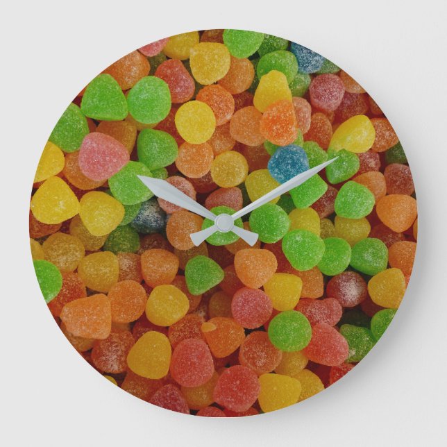 Reloj Redondo Grande Coloridas gotas Candy Quirky (Anverso)