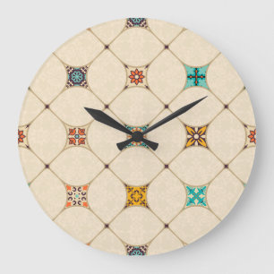 Reloj Redondo Grande Colorido mosaico islámico