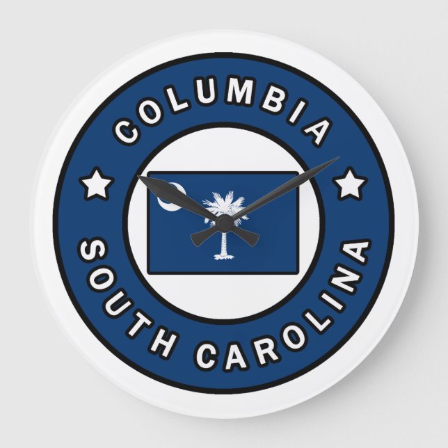 Reloj Redondo Grande Columbia South Carolina (Anverso)