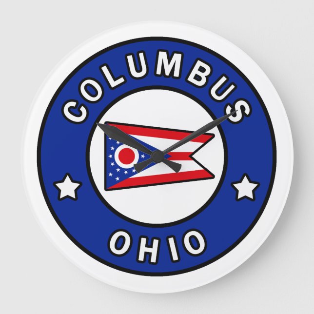 Reloj Redondo Grande Columbus Ohio (Anverso)
