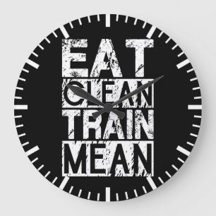 Reloj Redondo Grande COMA LIMPIO, MEDIO del TREN - entrenamiento de
