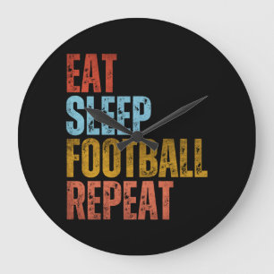 RELOJ REDONDO GRANDE COME FÚTBOL DORMIR REPITE