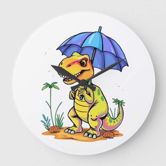 Reloj Redondo Grande Come On Rain (Anverso)