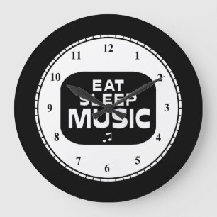 Reloj Redondo Grande Comer música de sueño