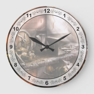 Reloj Redondo Grande Comercio - herrero - en el taller de mi abuelo