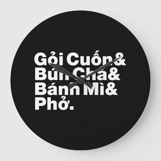 Reloj Redondo Grande Comida callejera vietnamita (Anverso)