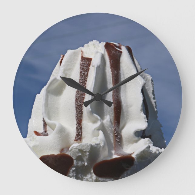 Reloj Redondo Grande Comida suave del verano de la fotografía del cono (Anverso)