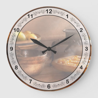 Reloj Redondo Grande Comida - Tarta - Tarta de melocotón de mamá