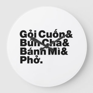 Reloj Redondo Grande Comida vietnamita de la calle