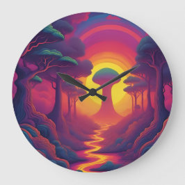 Reloj Redondo Grande Comienzo del arte de la caída