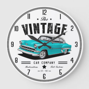 Reloj Redondo Grande Compañía automovilística bel Air en azul