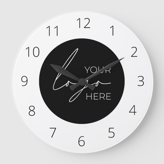 Reloj Redondo Grande Compañía comercial promocional con logotipos de em (Anverso)