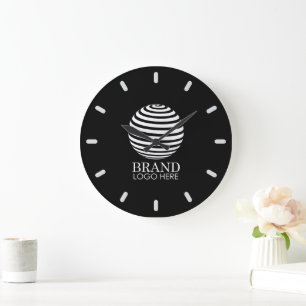 Reloj Redondo Grande Compañía de logotipos comerciales para Personaliza