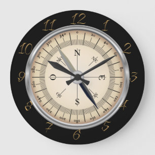 Reloj Redondo Grande Compass Large Clock