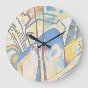 Reloj Redondo Grande Composición Cuatro de Wassily Kandinsky - Arte Abs