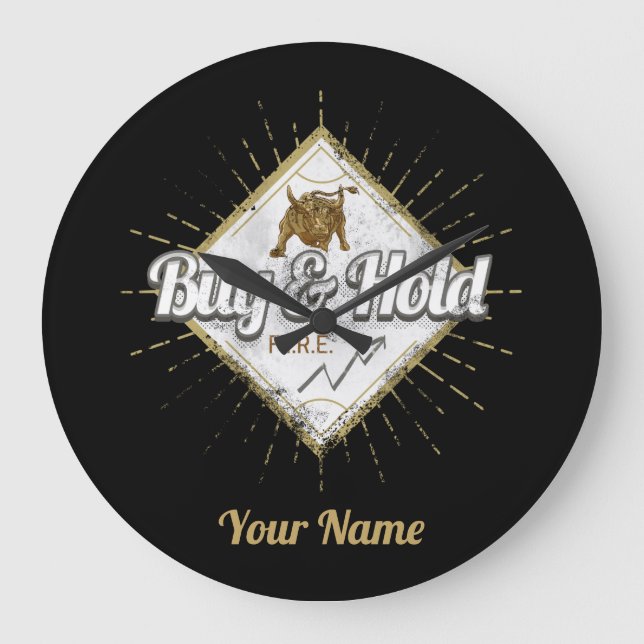 Reloj Redondo Grande Comprar y retener el Bull de comerciante compra el (Anverso)