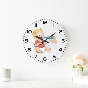 Reloj Redondo Grande Comprobación de la temperatura del bebé Salud pedi