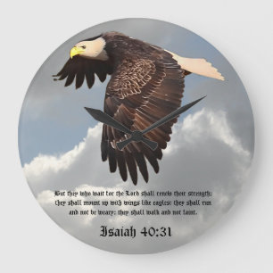 RELOJ REDONDO GRANDE CON LAS ALAS COMO EAGLES