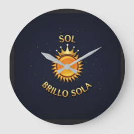 Reloj Redondo Grande con Logo Sol Brillo Sola