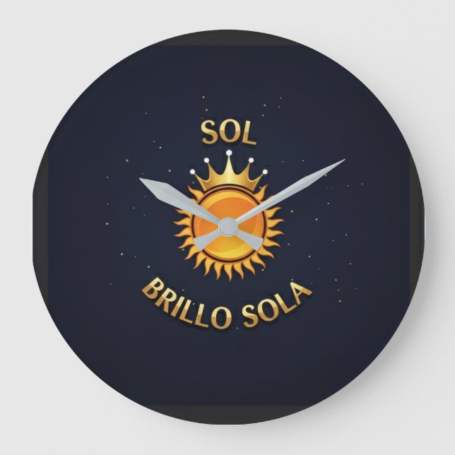 Reloj Redondo Grande con Logo Sol Brillo Sola (Anverso)