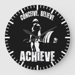 Reloj Redondo Grande Concebir, creer, lograr - Formar motivación