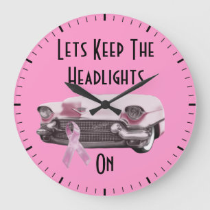 Reloj Redondo Grande Conciencia del cáncer de pecho