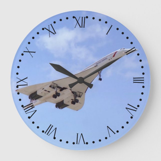 Reloj Redondo Grande Concorde G-BOAF - Dial romano (Anverso)