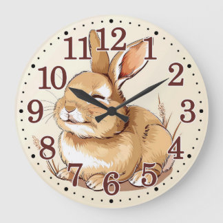 Reloj Redondo Grande Conejo Cute Animales Conejo Niños Habitación Nurse