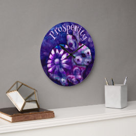 Reloj Redondo Grande Conejo de Floral Caprichoso Personalizado