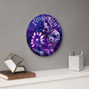 Reloj Redondo Grande Conejo de Floral Caprichoso Personalizado