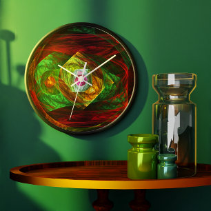Reloj Redondo Grande Conexiones dinámicas Resumen Ronda de arte