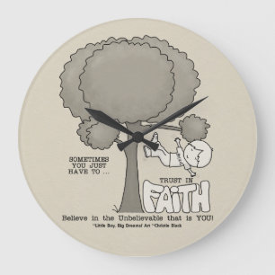 Reloj Redondo Grande Confianza en la fe