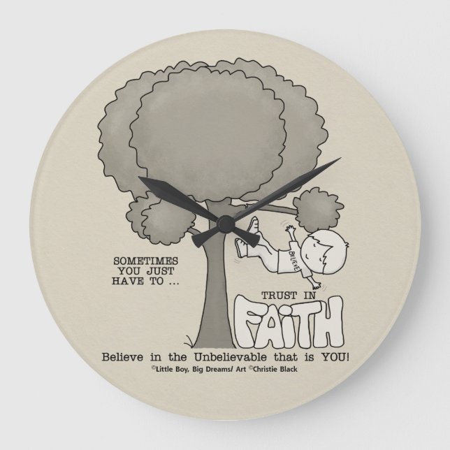 Reloj Redondo Grande Confianza en la fe (Anverso)