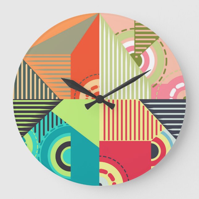 Reloj Redondo Grande Conjunto de ornamentos: Elementos de diseño de fon (Anverso)