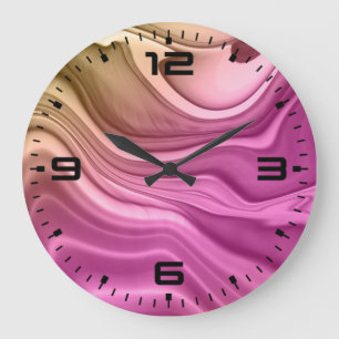 Reloj Redondo Grande Conjunto de Tinta Alcohólica Papel Digital Aurora