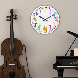 Reloj Redondo Grande Conjunto musical