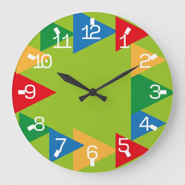 Reloj Redondo Grande Connect Disconnect time play by MASANSER Pixelat (Anverso)