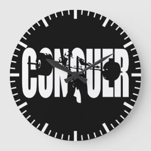 Reloj Redondo Grande CONQUISITO - Halterofilia olímpica - Motivación de
