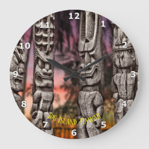 Reloj Redondo Grande Consejo Tribal Tiki, Isla Grande,