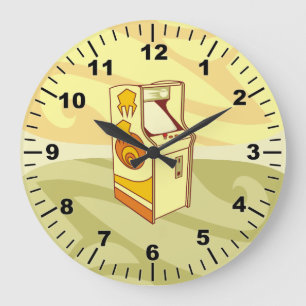 Reloj Redondo Grande Consola de juegos de arcade de carteles