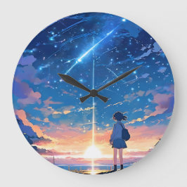 Reloj Redondo Grande constelación con estrellas de tiro