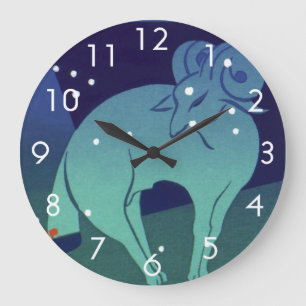 Reloj Redondo Grande Constelación de Aries, Astrología del Zodiaco Vint