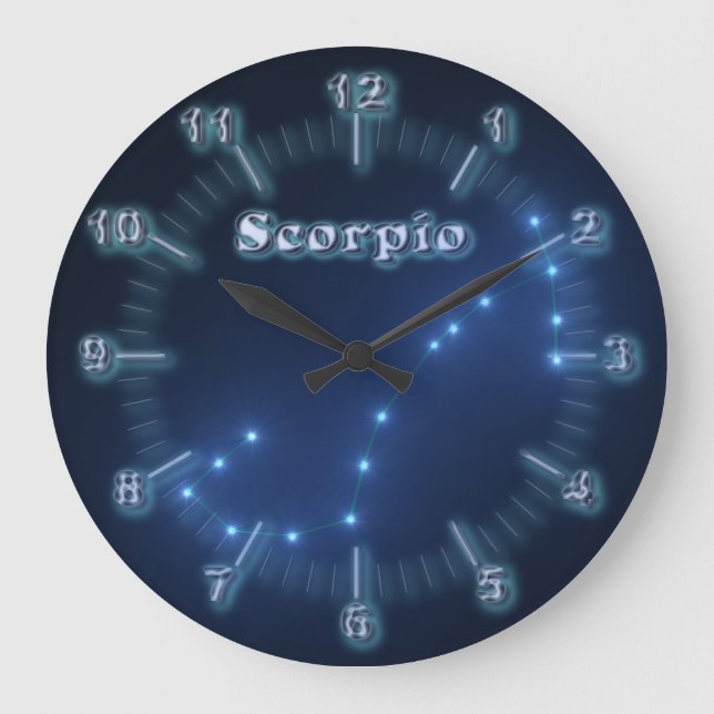 Reloj Redondo Grande Constelación de Scorpio (Anverso)